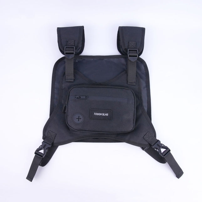 Cross-Border New Workwear Tactical Bag Trendy Street Chest Bag Sports Fashion Solid Color Vest Running Sports Bag Wholesale