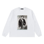 White regular loose version long sleeves / S