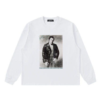 “Queen Band Uncle Tooth” Imported Digital Direct Injection Heavy Short Wide Boxy Short-Sleeved Snake Year T-Shirt Men's Style