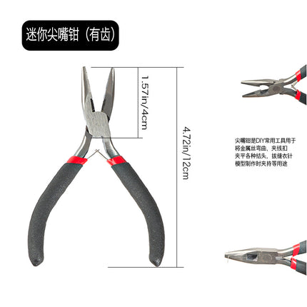 Handmade DIY beaded tool kit open fork needle pliers scissors line tweezers lobster buckle ring wire guide suit wholesale