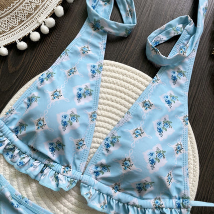 2024 New Bikini European and American Bikini Lace-Up Cross-Border Export Sexy Split Women's Swimsuit Swimsuit Women