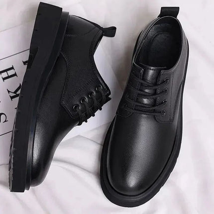 Martin Boots Men's Autumn Breathable Low-Top Work Shoes Large Leather Shoes Trendy Casual British Style Baota Leather Shoes