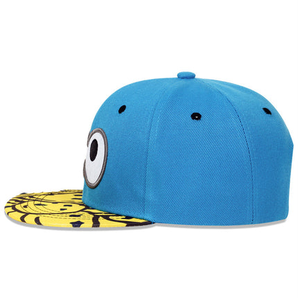Cross-Border Foreign Trade New Adult Hat Embroidered Eyes Flat Brim Hip-Hop Baseball Cap Outdoor Sun Protection Peaked Cap