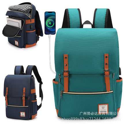 Large-Capacity Travel Backpack Casual Minimalist Style Outdoor Hiking Backpack Fashionable Campus School Bag Portable
