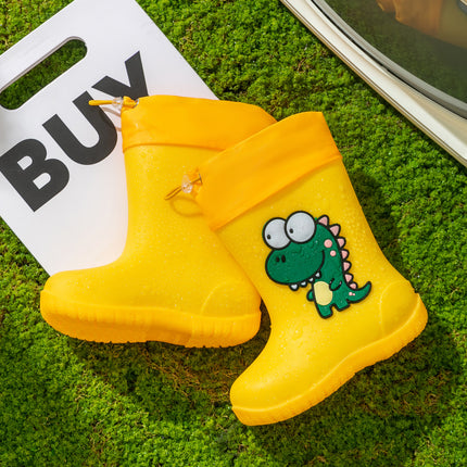 Children's rain boots boys primary school students 1-7 years old dinosaur water shoes baby non-slip children's cartoon rain boots for girls