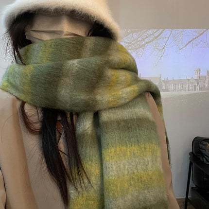 2022 new cool atmosphere ~ brushed colorful scarf autumn and winter warm scarf fashion item warm gift