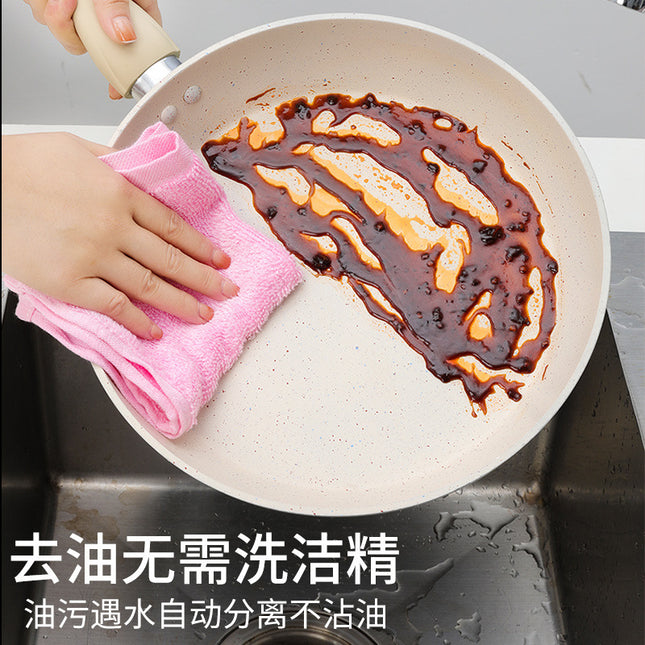 Wood Fiber Degreasing Dish Towel, Colorful Small Towel, Kitchen Cleaning Cloth, Oil Removal Dishcloth, No Detergent Needed