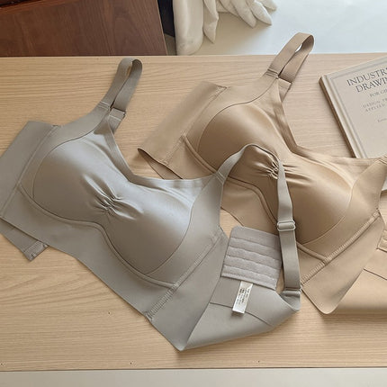 Underwear Women's Large Chest Showy Summer Ultra-thin Non-marking Full Cup Gathering Parammary Anti-sagging plus size Bra
