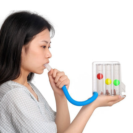 Breathing trainer three ball instrument student lung capacity trainer lung function exercise rehabilitation equipment physical measuring instrument