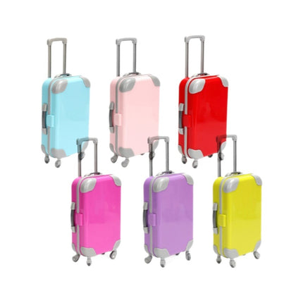 Cross-Border Artificial Mini False Eyelashes Storage Trolley Case Solid Color Small Makeup Suitcase Play House Toy