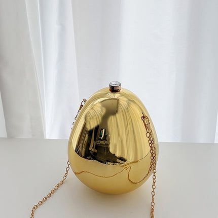 Cross-border New Oval Mirror Goose Egg Bag 2024 Autumn New Women's Fashion Cosmetic Bag Chain Crossbody Women's Bag