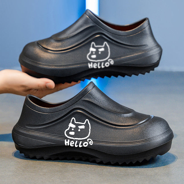 Chef Shoes Men's Autumn and Winter Waterproof Hotel Production Workshop Ktv Safety Shoes Home Kitchen Work Shoes Men's Shoes