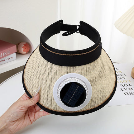 Summer Sun Hat with Fan to Cover Face, Uv Sun Protection Hat, Large Brim Empty Top Hat, Sun Hat for Women, Fashionable Charging Hat