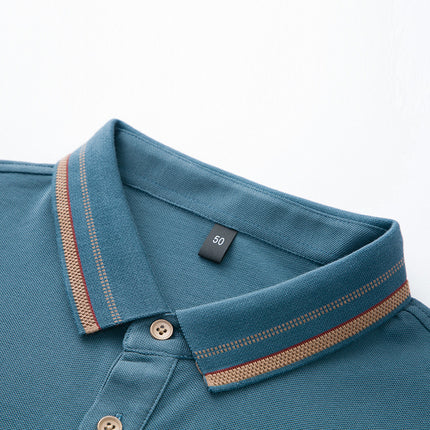 Dial Mouse Men's Summer New Men's Short-Sleeved Lapel Solid Color Polo Shirt Business Pocket Pure Cotton T-Shirt Top