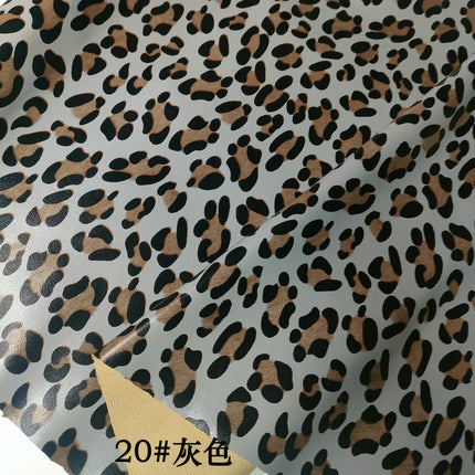 Pu Leopard Print Leather Fabric Anime DIY Imitation Cotton Velvet Base Printed Crafts Home Furniture Artificial Leather Bags