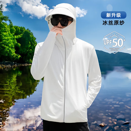 Sunscreen Clothing Men's Mountain Outdoor Sunshade Big Hat Brim Skin Clothing Summer Upf50 Ice Silk Couple Sunscreen Clothing Breathable