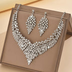 1386 silver necklace earrings