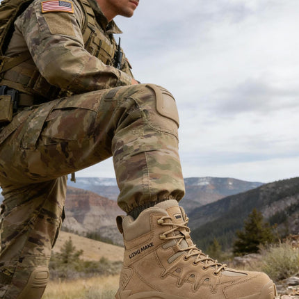 Cross-Border Spot New High-Top Men's Outdoor Special Forces Tactical Boots Combat Boots Military Boots Hiking Boots Security Boots Large Size