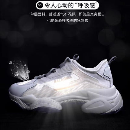 Dad Shoes Women's Shoes 2025 Summer New Thick-Soled Mesh Breathable Versatile Casual Popular White Shoes Sports Shoes