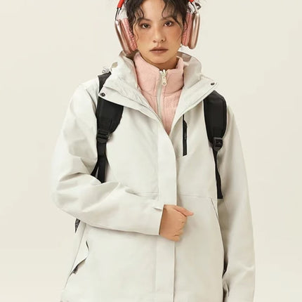 Autumn and Winter Removable Liner Down Couple Jacket Men's and Women's Two-in-One Outdoor Rustic Jacket Waterproof Windproof Jacket