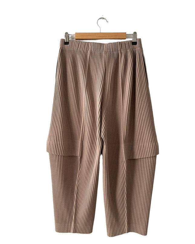 Miyake Clothing Cargo Pants Pleated Men's Army Green Cropped Pants Men's Summer Casual Loose Japanese Style Jf144