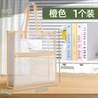 [orange] vertical transparent double-layer pvc handbag + card business card 1321