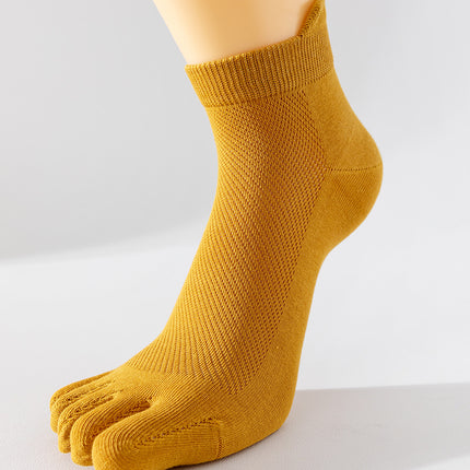 Toe Socks for Men and Women, Ultra-Thin Breathable Mesh Summer Tabi Socks, Pure Cotton Combed Short-Tube Pure Cotton Boat Socks, Invisible Socks