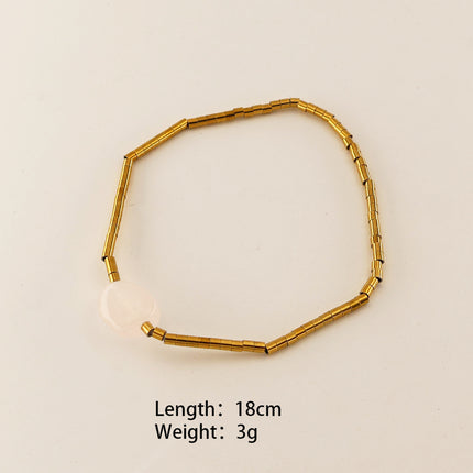 Ins Hand-Woven Natural Freshwater Pearl Bracelet Baroque Pearl Beaded Ring Set Color-Preserving Jewelry for Women