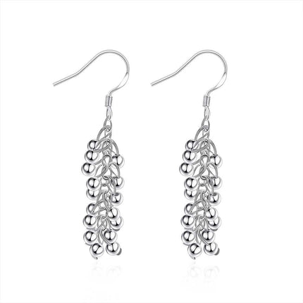 Export 925 silver plated fashion grape earrings Korean version of large in stock supply earrings Ear studs YE056
