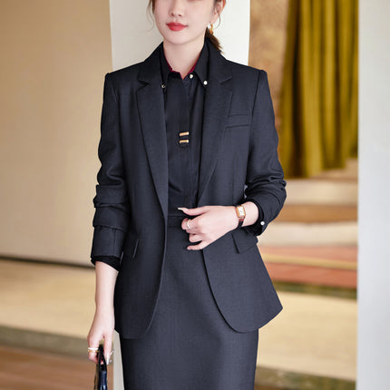 Spring and Autumn suit suit women's autumn and winter temperament goddess Fan small professional manager jacket formal wear front desk work clothes