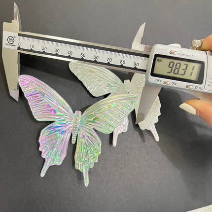 diy Internet celebrity style colorful transparent imitation shell color-plated three-dimensional butterfly ancient style hanfu hair accessories loose beads through hole accessories
