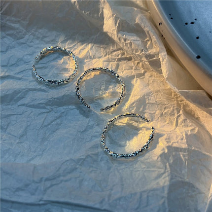 s925 sterling silver plated ring Women's wholesale niche women's high-end sense ins style simple ring light luxury retro ring wholesale