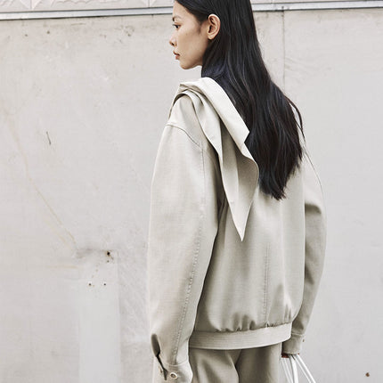 Love and Nancy Thirteen Lines Minimalist Autumn Style Three-Dimensional Versatile Layered Unisex Jacket for Women 02763