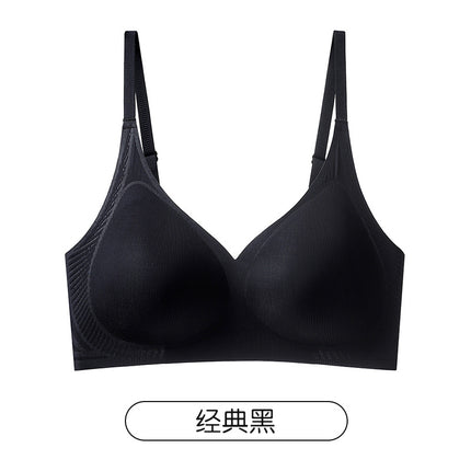 Non-cut Underwear Women's Small Chest Gathering Non-steel Rings Bra Summer Thin White Anti-sagging Bra