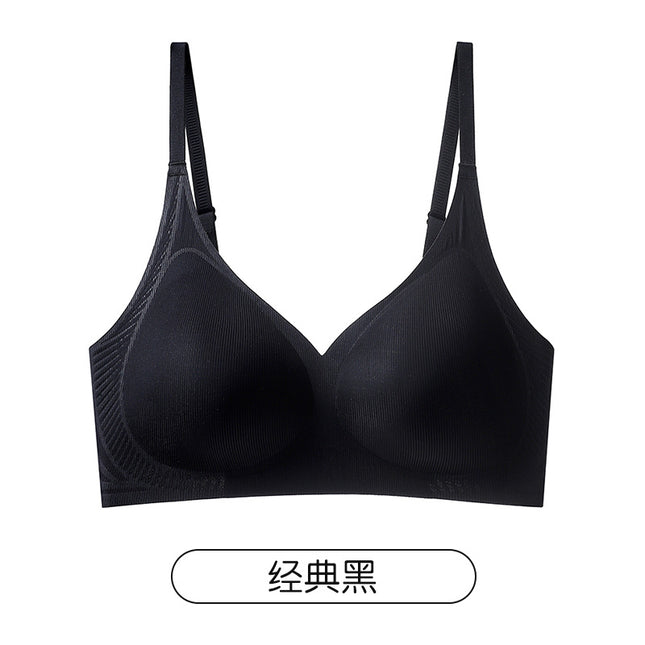Non-cut Underwear Women's Small Chest Gathering Non-steel Rings Bra Summer Thin White Anti-sagging Bra