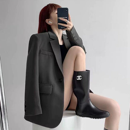 Light Luxury Small Suit for Women 2026 Spring New Light Luxury Gray Commuter Suit Niche Design Stylish Jacket