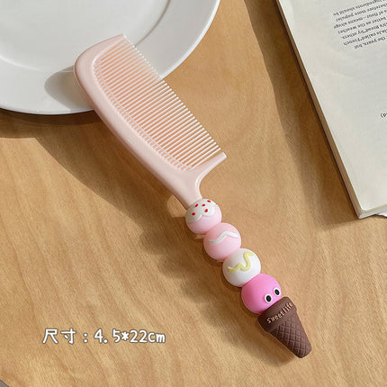 Cute Ice Cream Comb Home Student Children's Hair Comb Hair Comb Gift Portable Safe Straight Hair Comb