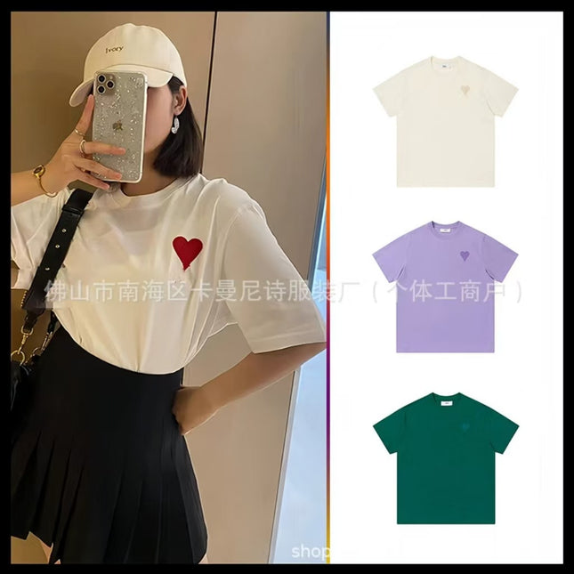 Embroidered Cotton T-Shirt / T-Shirt Coton Brodé