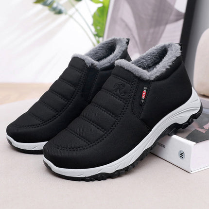 Middle-Aged and Elderly Cotton Shoes for Men and Women, Fleece-Lined Old Beijing Cloth Shoes, Thickened and Warm, Women's Low-Top Cold-Proof, Same Style as Export Models