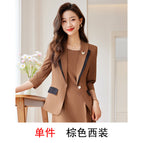 Brown suit one piece (with brooch / S