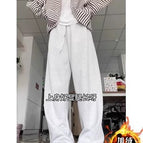 White gray-trousers [velvet style] / S