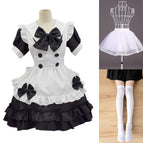 005 black + white socks + small bustle / S