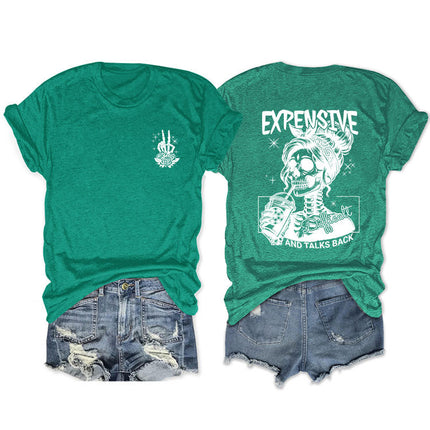 Amazon cross-border foreign trade expensive difficult and summer new fashion trend short sleeve women