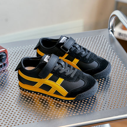 Children's Genuine Leather Forrest Gump Shoes Korean Style Boys' Casual Shoes Spring & Fall Korean Style Foreign Style Yellow Girls' Leather Panel Shoes