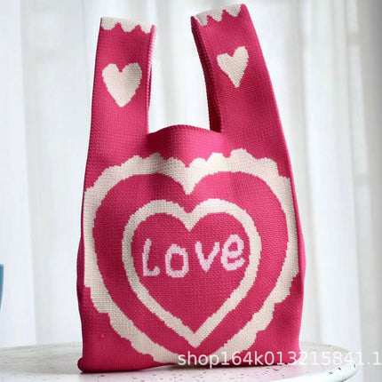 Knitted Bag Souvenir Gift Bag Kindergarten Kidsren Baby Full Moon Birthday Gift Cartoon Gift Bag Gift