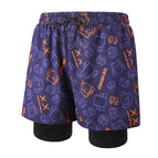 Orange monkey head 001-5 men's swimming trunks / 4XL160-230