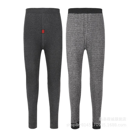 Men's warm pants extra large thickened brushed inner leggings high waist long johns hot pants wholesale