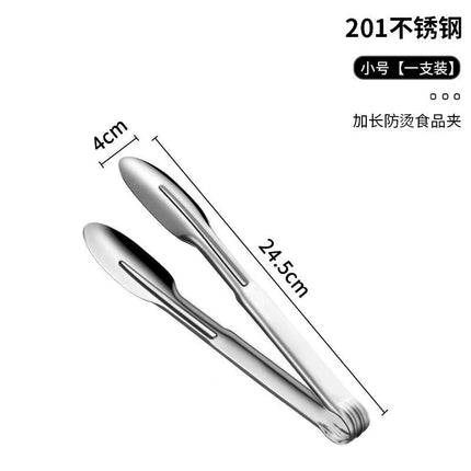 304 Stainless Steel Tongs Commercial Kitchen Tongs Barbecue Steak Barbecue Tongs Anti-Scalding Bread Tongs