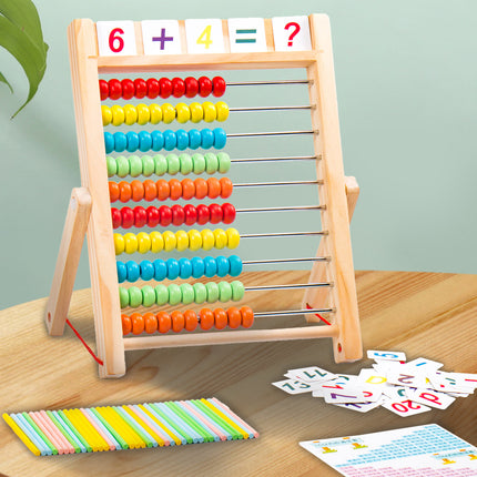 Children's Computing Rack Abacus Learning Mathematics Addition and Subtraction Mathematics Teaching Aware Artifact First Grade Beads Kindergarten Enlightenment