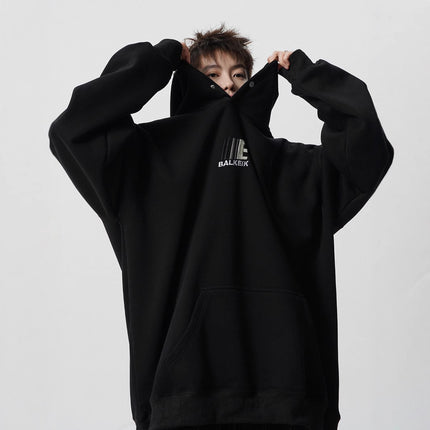 American-style Heavy Hooded Sweater Men's Autumn Fashion Brand Casual Couple Hoodie High Street All-match Embroidered Loose Jacket
